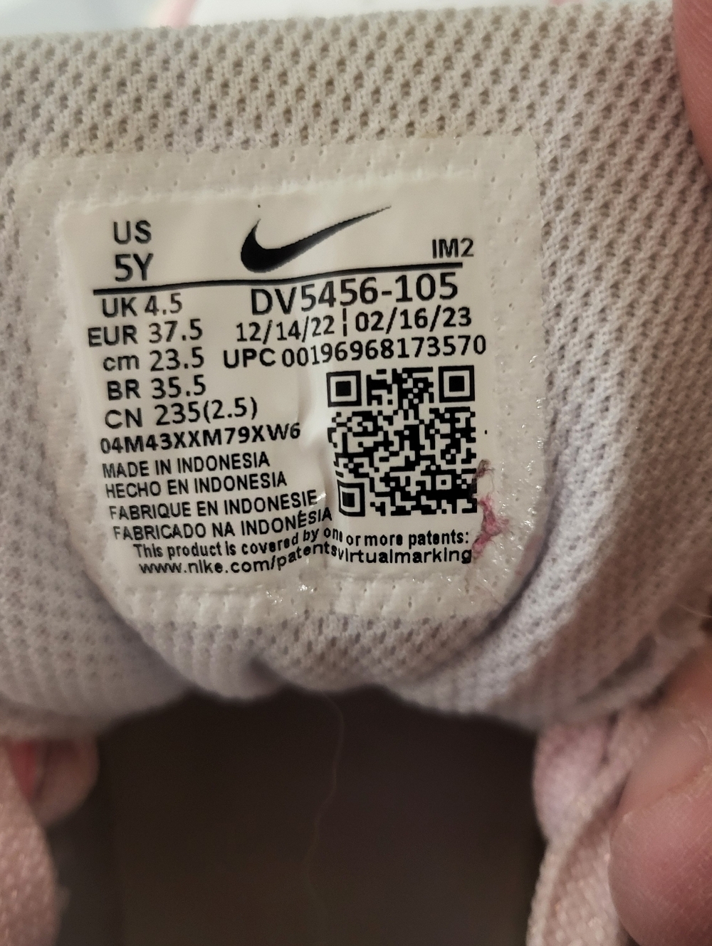 Nike Court Borough Low Recraft DV5456-105 Pink Sneakers Girls Size 5y - Picture 5 of 8